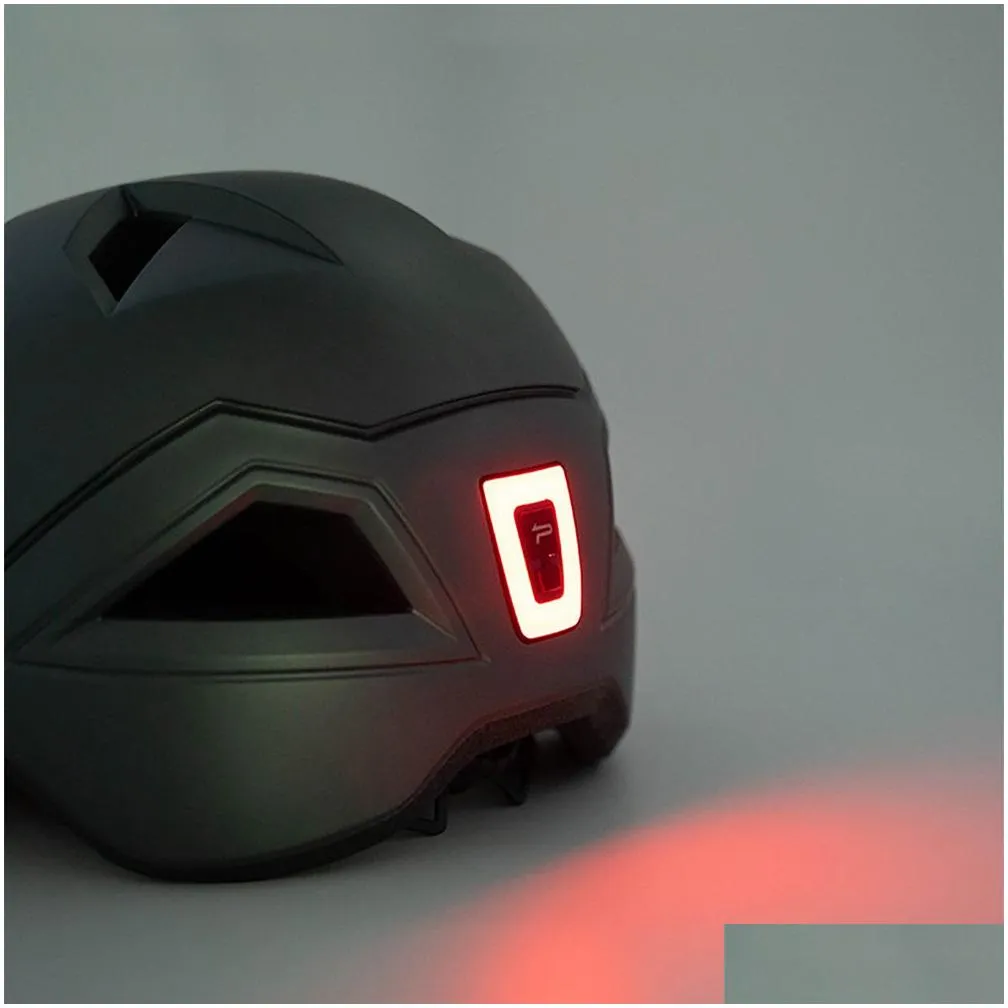 Cycling Helmets Promend Led Light Bike Helmet City For Man Women Adt Bicycle Chargeable Downhill Mtb Road Scooter Drop Delivery Dhxi3
