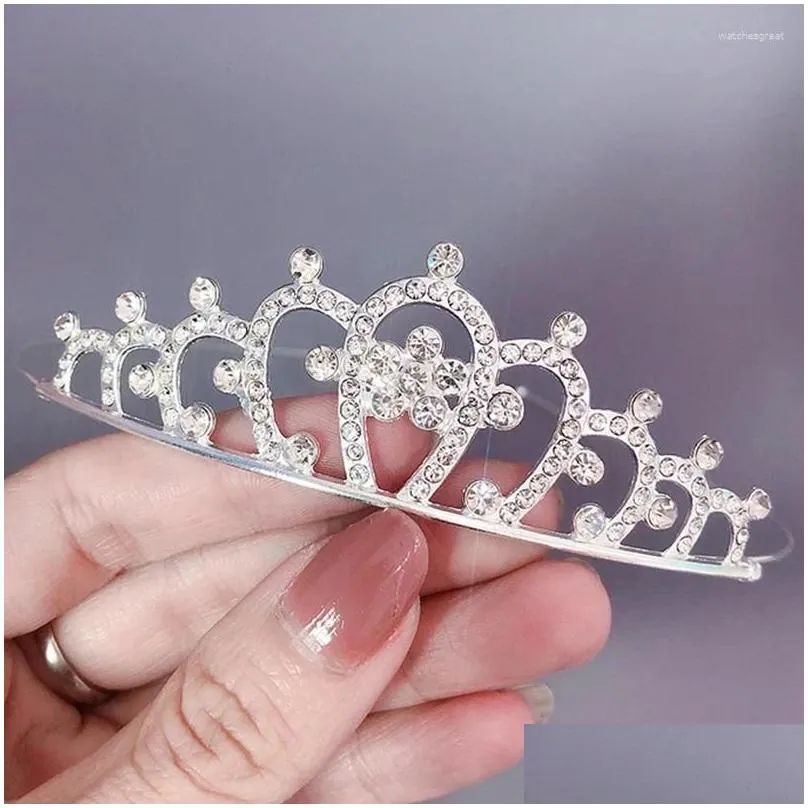 Hair Clips Shiny Crystal Rhinestone Crowns Hoop Alloy Comb Kid Girls Wedding Bridal Headbands Prom Party Accessiories