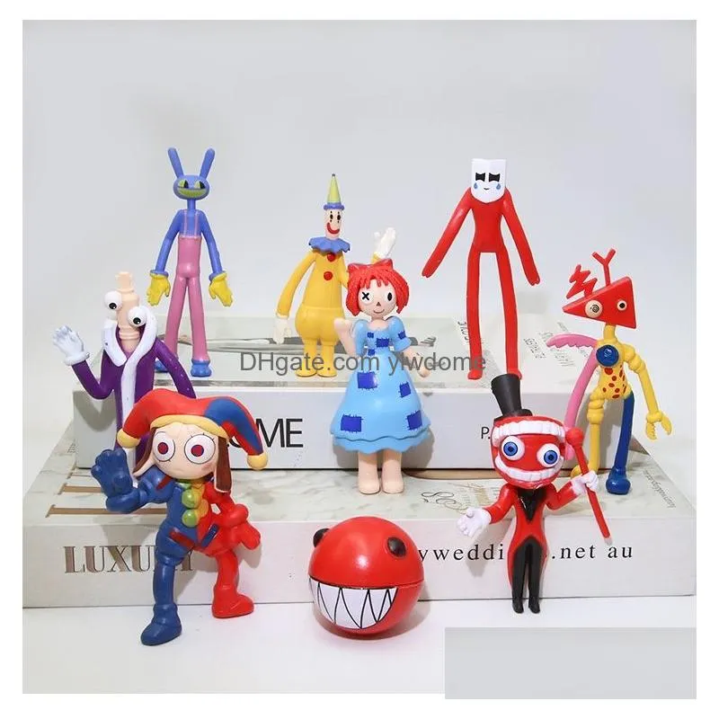 Anime & Manga One Piece Purple Clown Halloween Doll Magical Figurine 6Pcs Model Toy For Kid Cartoon Figure Posse Vintage Drop Delivery Dhrce