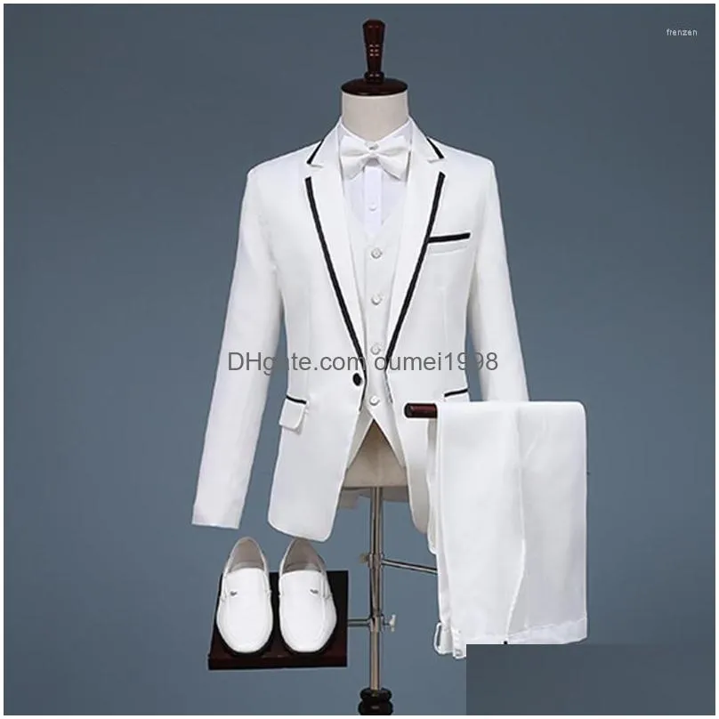 Men`S Suits & Blazers Mens Custom Made Groom Wedding Dress Blazer Pants Business High-End Classic Trousers Sa07-59599 Drop Delivery A Dhuvg