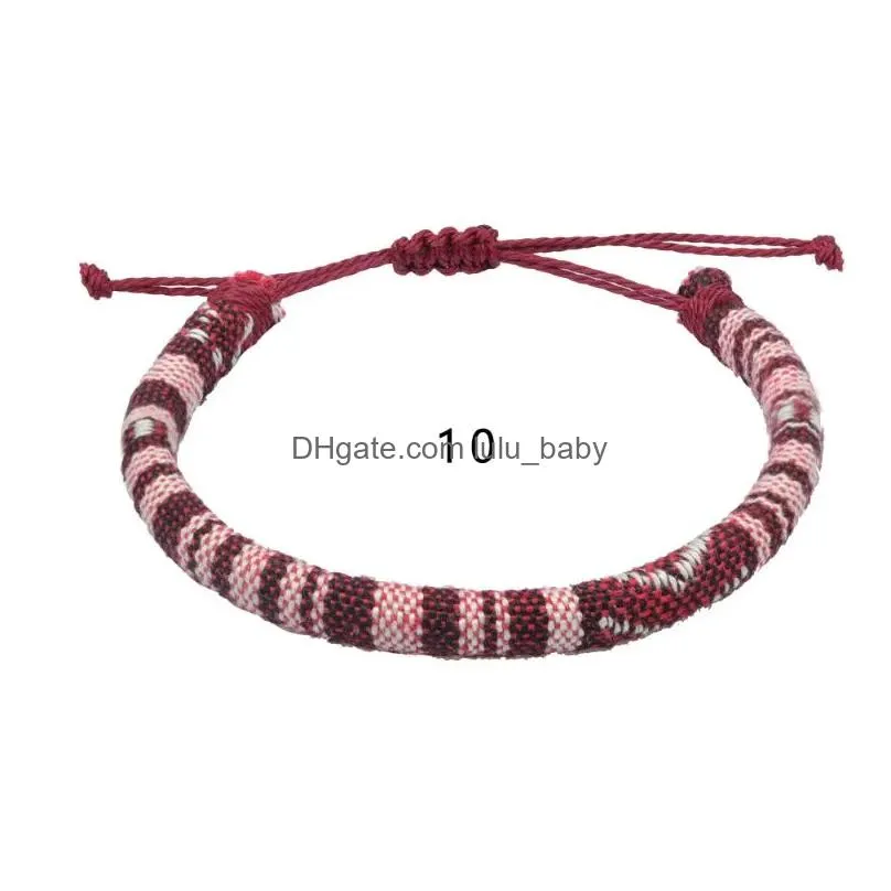 Charm Bracelets Boho Ethnic Style Hand Woven Bracelet For Women Colorf Surfer Friendship Gift Accessoriescharm Drop Delivery Jewelry Dhogk