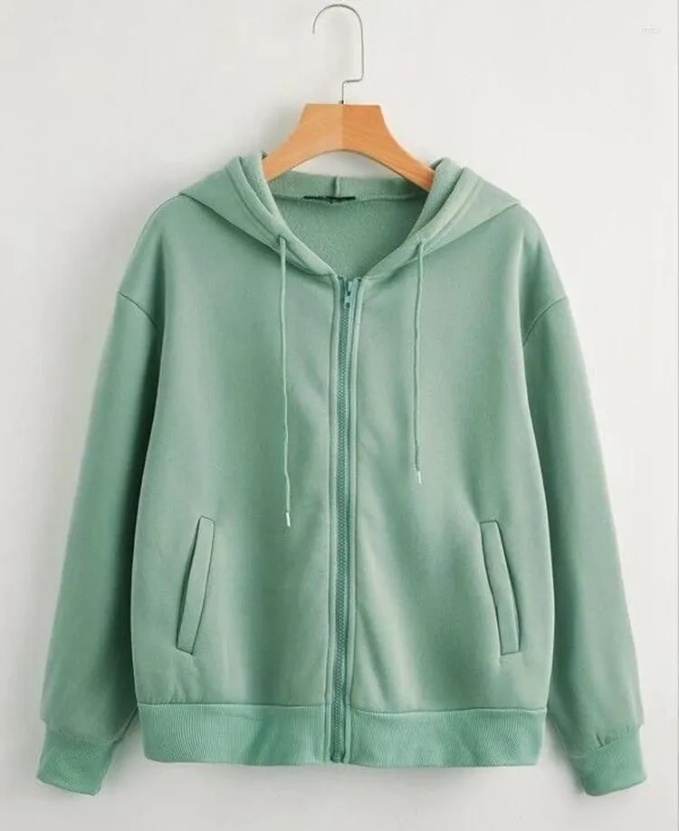 Women`s Hoodies Hooded Sweater Casual Coat Tops Autumn/Winter 2023 Cotton Lady Loose Zipper Sportswear