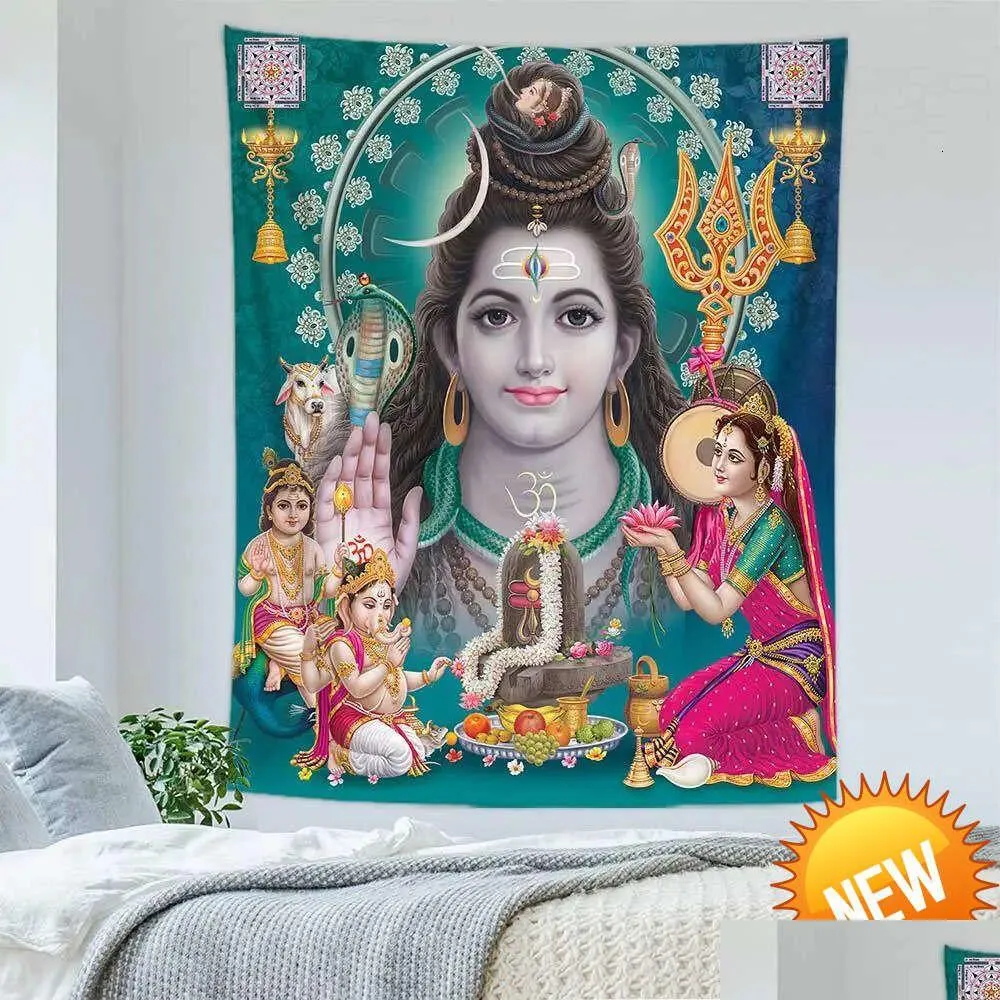 2022 indian god thailand religion shiva ganesha parvati buddhism meditation mats carpet mandala hippe tapestry wall hanginghome