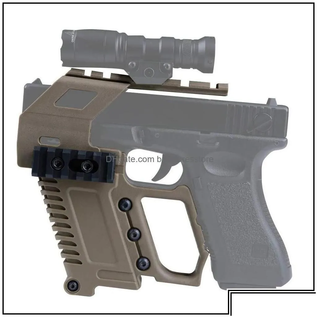 tactical abs mount w/rail panel for g17 g18 g19 gbb gear accessories drop delivery