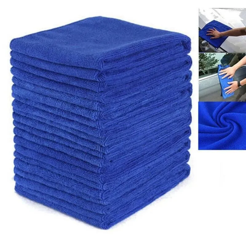 Car Wash Solutions 200 Pcs No-Scratch Rag Polishing Dust Rags 30Cmx30cm Microfiber Cleaning Cloth Towel