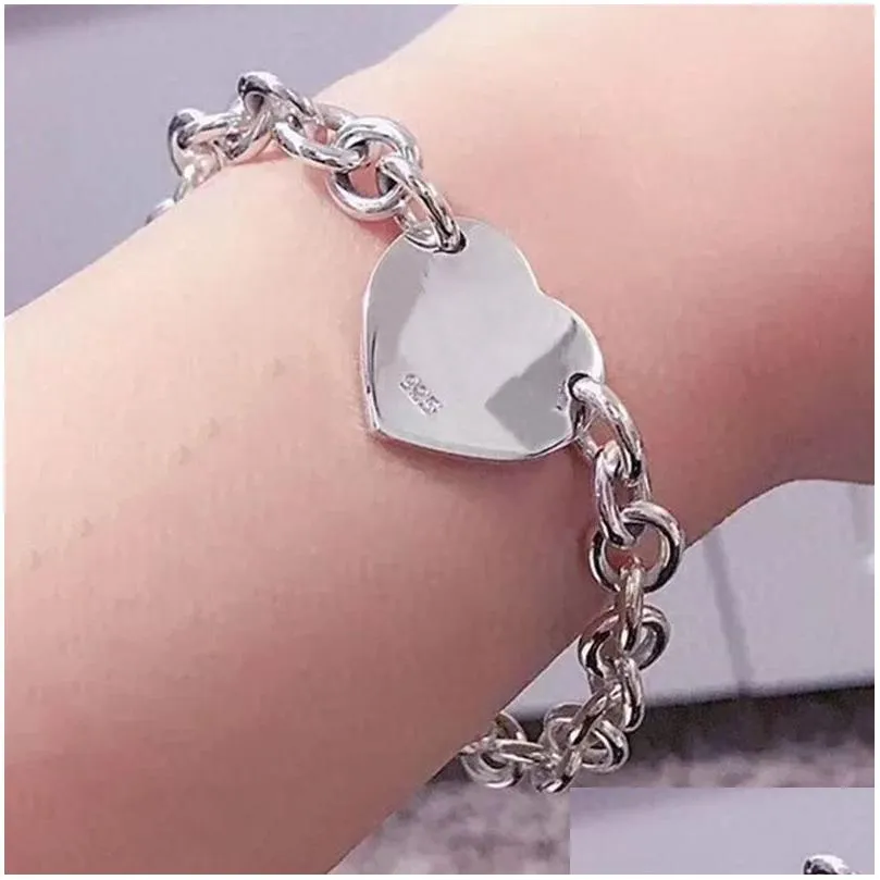 High quality Classic chain Bracelet designer jewelry women Luxury bracelet Design Bangle&Bracelets tag for Men&Woman heart Inspired Return love original box