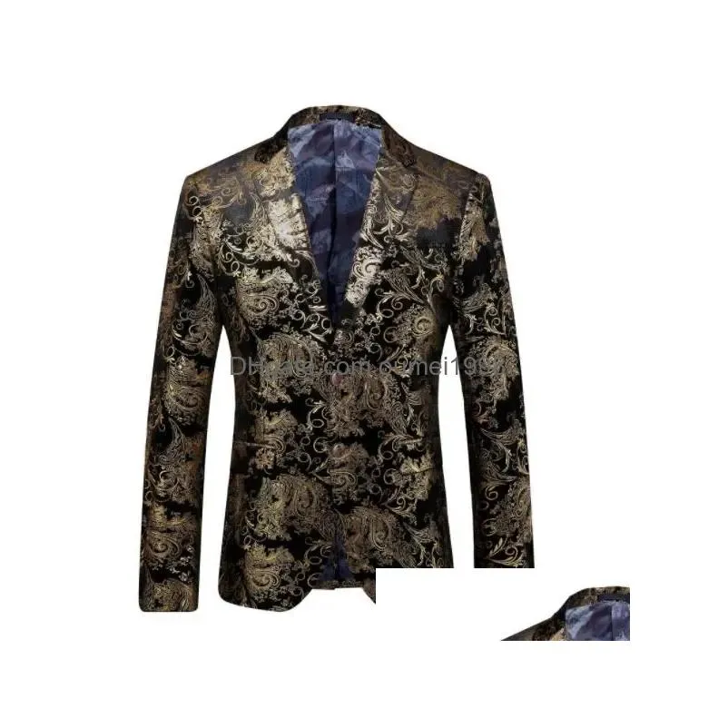 Men`S Suits & Blazers Mens Blazer Male Men Business Wedding For Christmas Suit Dress Jacket Latest Coat Pant Designs Kk2401 Drop Deli Dhiqg
