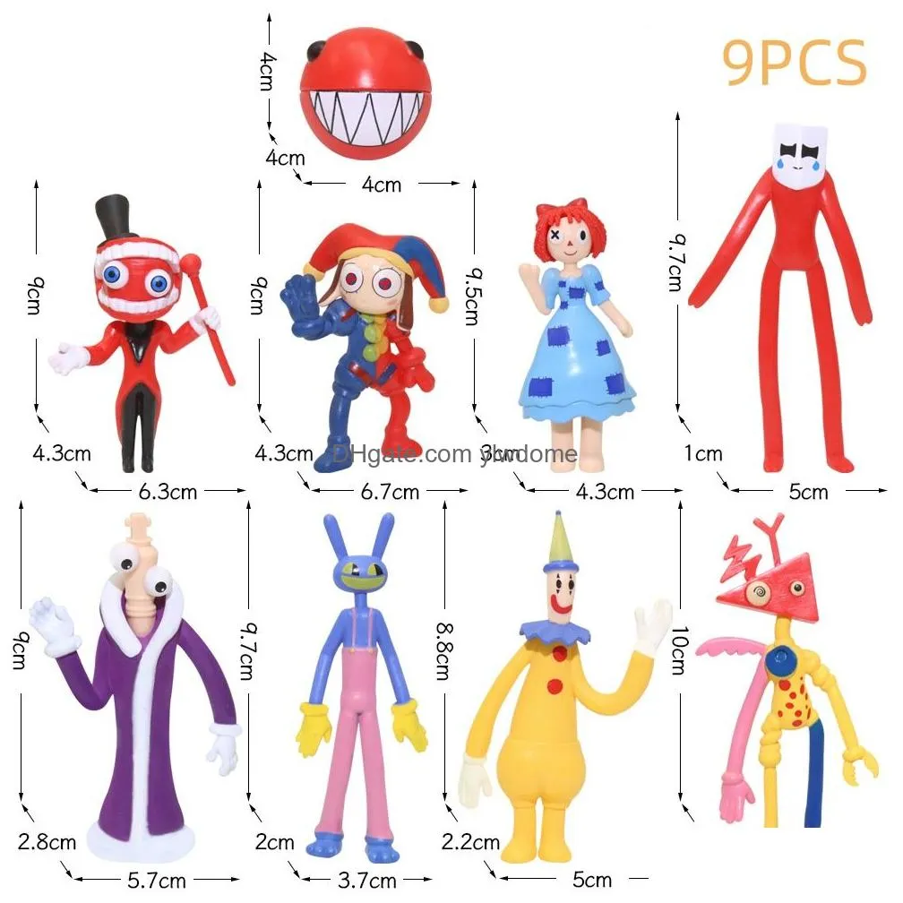 Anime & Manga One Piece Purple Clown Halloween Doll Magical Figurine 6Pcs Model Toy For Kid Cartoon Figure Posse Vintage Drop Delivery Dhrce