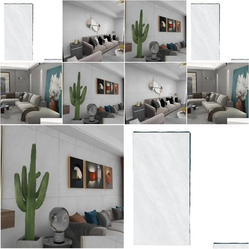Tiles Soft Light Plain Marble Living Room Bathroom Kitchen Wall And Floor Drop Delivery Home Garden Building Supplies Flooring Otjpp