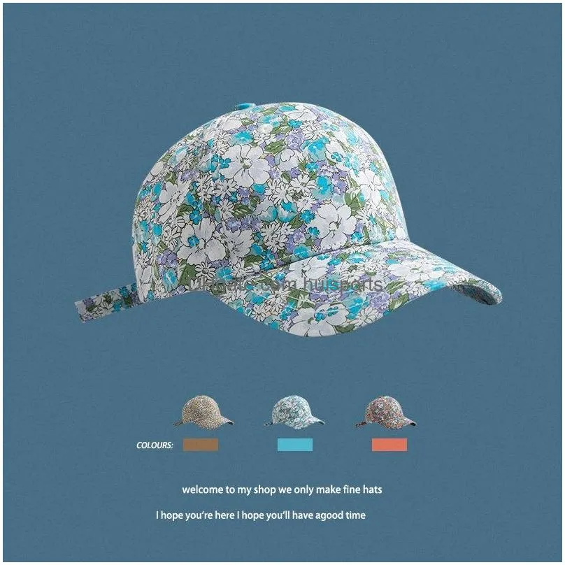 Outdoor Hats Broken Cap Flower Hardtop Fashion Student Sunshade Baseball Casual Sports Caps Headwears Size Can Be Adjusted W6Jn 5173 Dhmvt