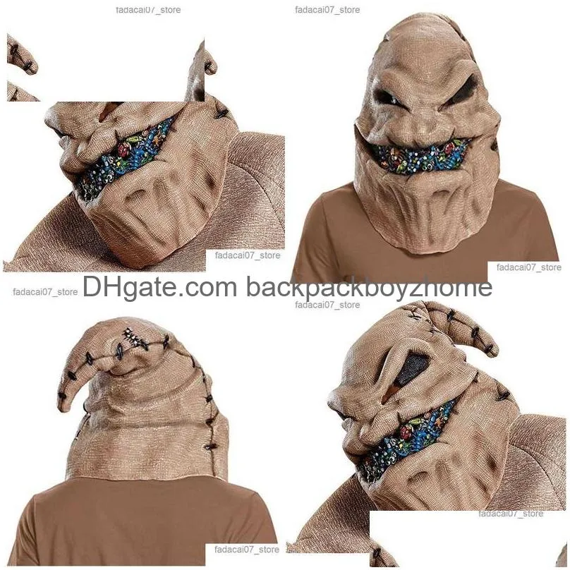 Other Event & Party Supplies The Nightmare Before Christmas Oogie Boogie Cosplay Mask Costume Latex Helmet Halloween Carnival Drop Del Dhwot