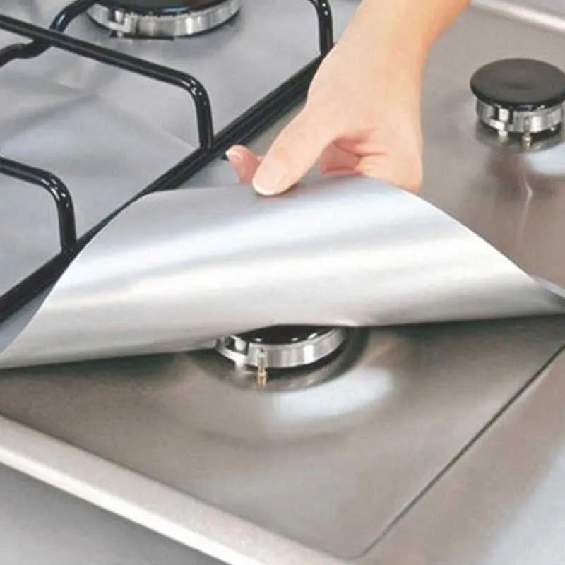 Gas Stove Protector Cooker Cover Liner Clean Cookware Mat Pad Stovetop Burner Protector High Temperature Resistant Kitchen Mats Accessories Schone