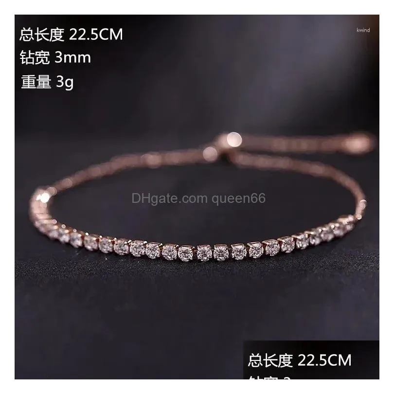 Charm Bangle 2024 Europe Fashion Jewelry Pl Bracelet Crystal From Ss For Women Wedding Drop Delivery Earrings Dhxfv