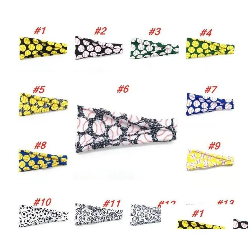 Titanium Sport Accessories Baseball Sports Hairband Sweat Headbands Hairbow Stretchy Athletic Yoga Play Hair Band Workout Head Wrap F Dhm78