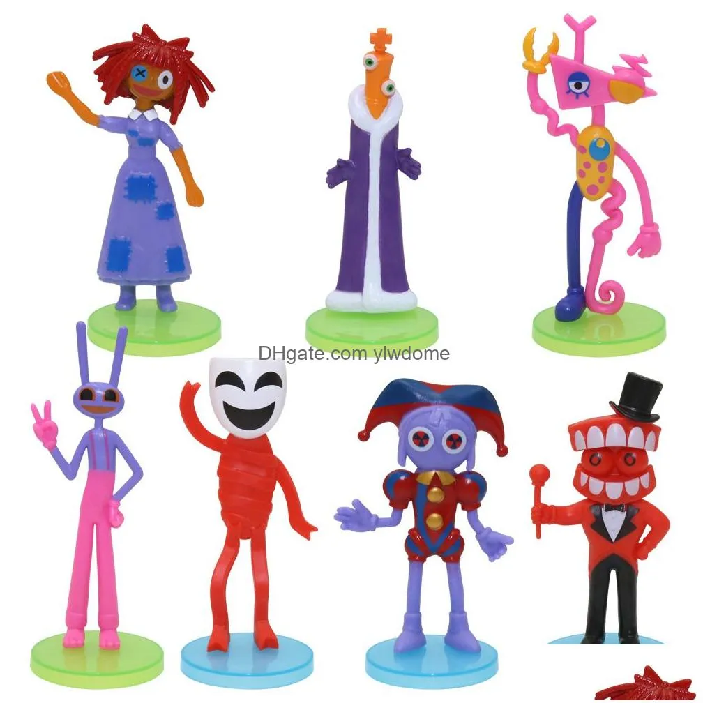 Anime & Manga One Piece Purple Clown Halloween Doll Magical Figurine 6Pcs Model Toy For Kid Cartoon Figure Posse Vintage Drop Delivery Dhrce