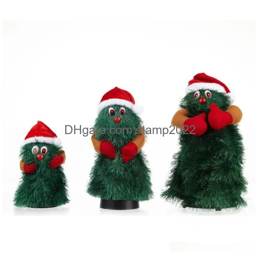 singing dancing christmas tree animated xms decorations year electric plush dolls gifts green