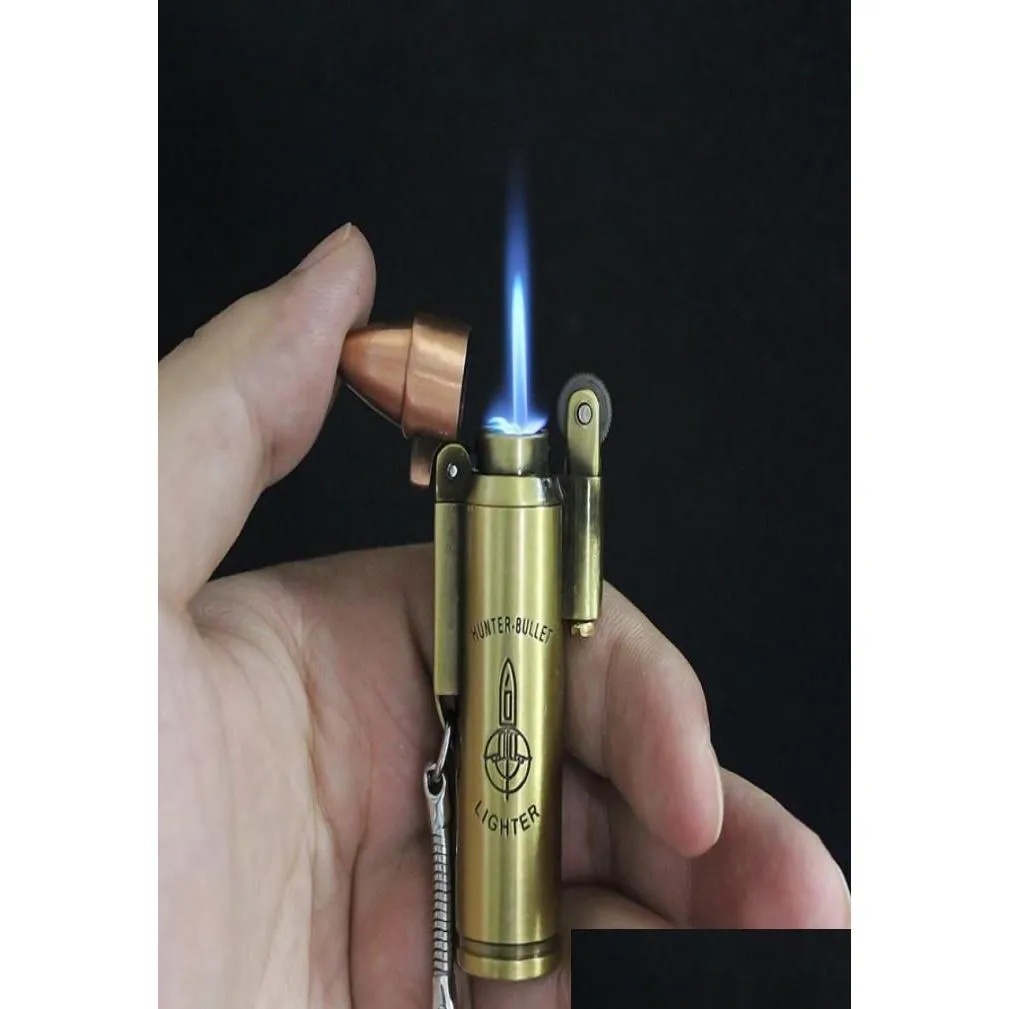 Lighters Torch Turbo Lighter Metal Butane Cigar Retro Gas Cigarette 1300 C Windproof Smoking Accessories9477648 Drop Delivery Home G Oto3M