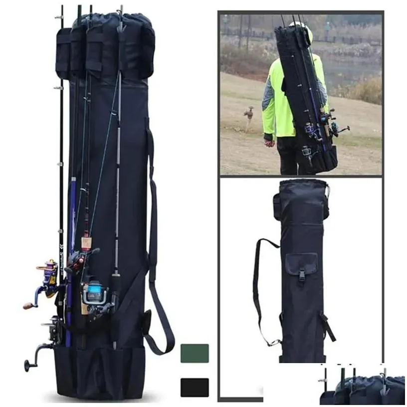 Boat Fishing Rods Portable Oxford Cloth Rod Bag Mti-Function Pole Storage Outdoor Reel Accessories Case Holder Drop Delivery Sports Ou