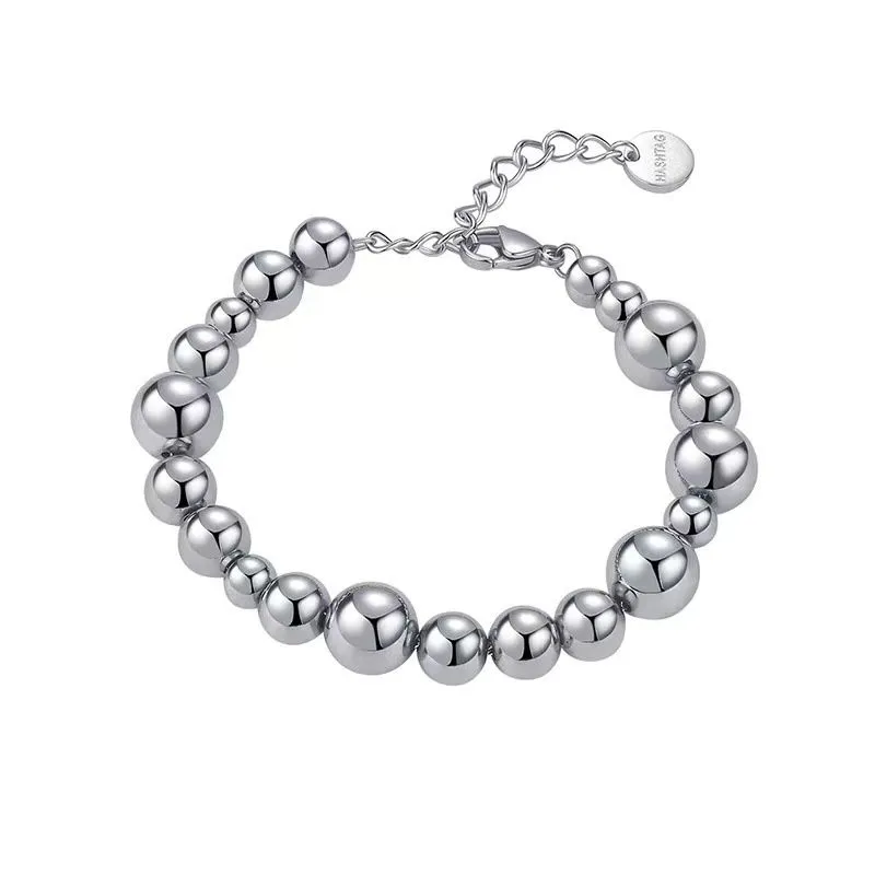 Metal Ball Bracelet Women`s French Light Luxury Niche Group High End Collar Chain Fashion Jewelry Charm