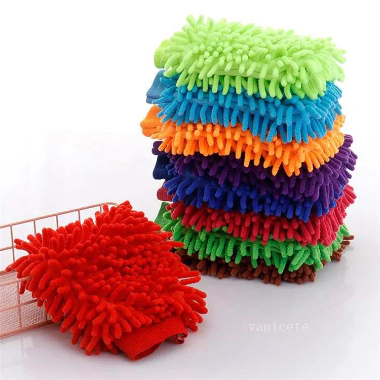 Double Sided Car Wash Gloves Motorcycle Vehicle Auto Cleaning Mitt Glove Equipment Home Duster Colorful Car Cleaning Gloves Tools