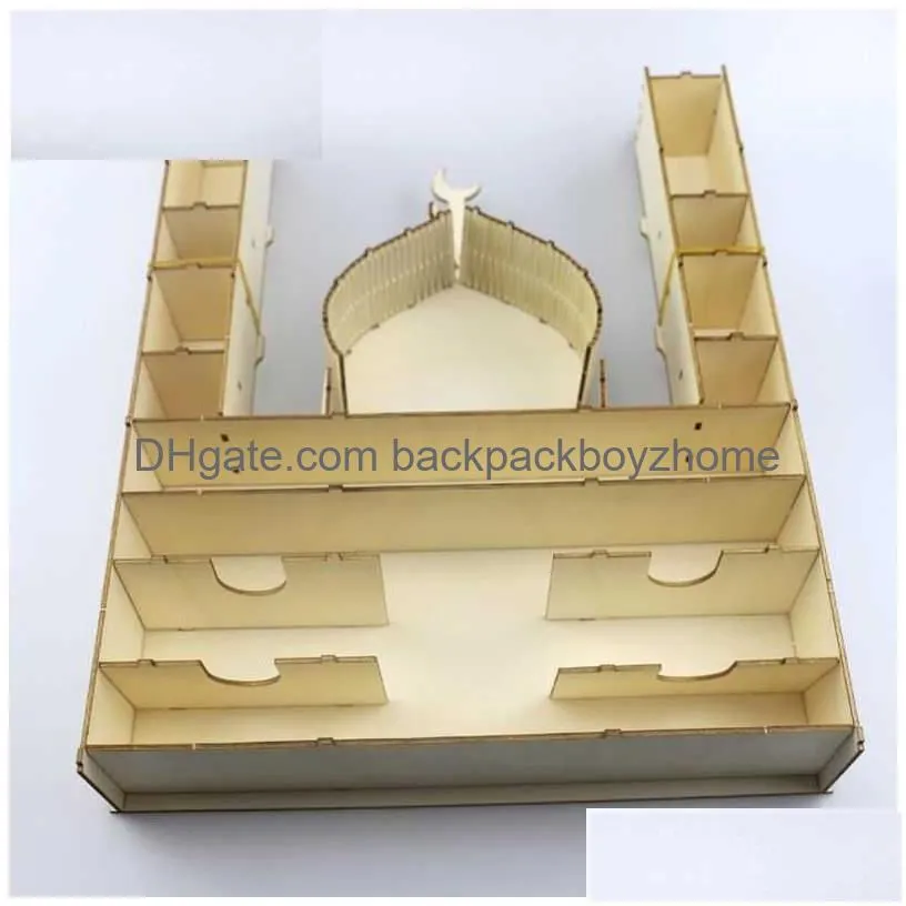 Other Event & Party Supplies Eid Mubarak Countdown Calendar Diy Ramadan Ornaments Wooden Der Decor 210610 Drop Delivery Home Garden Fe Dhhoc