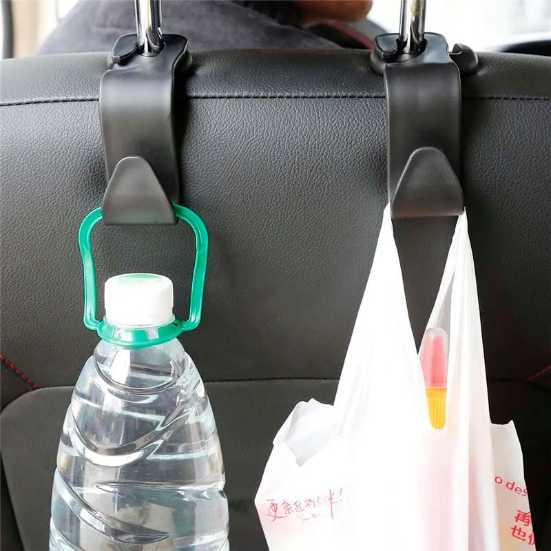 Car Back Seat Hook Hanger Portable Purse Bag Hanging Holder Bags Organizer Hook Holder Storage Auto Interior Accessories