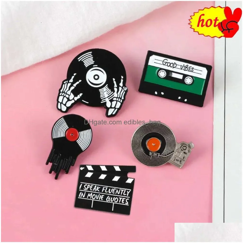 halloween cd player audio tape badges brooch enamel pins label bag backpack hat jewelry gift dress accessories