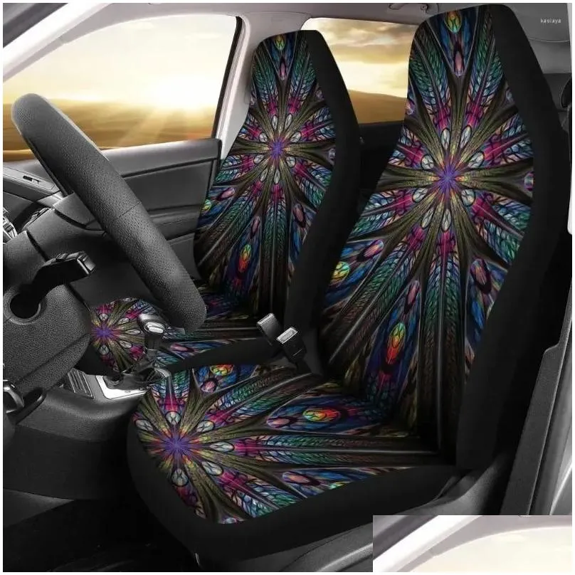 Car Seat Covers Tribal Pattern Cover Set 2 Pc Accessories Mats