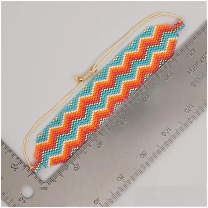 Link Bracelets Boho Handmade Jewellry Design Summer Beach Jewelry Miyuki Seed Beaded Bracelet For Women Teen Girl Gift Pulsera