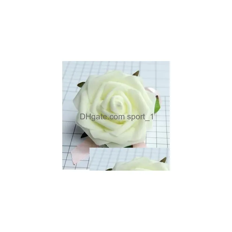 wedding wrist flowers bridesmaid silk rose corsages hand flower artificial flowers for wedding decoration 4 colors g11302137436