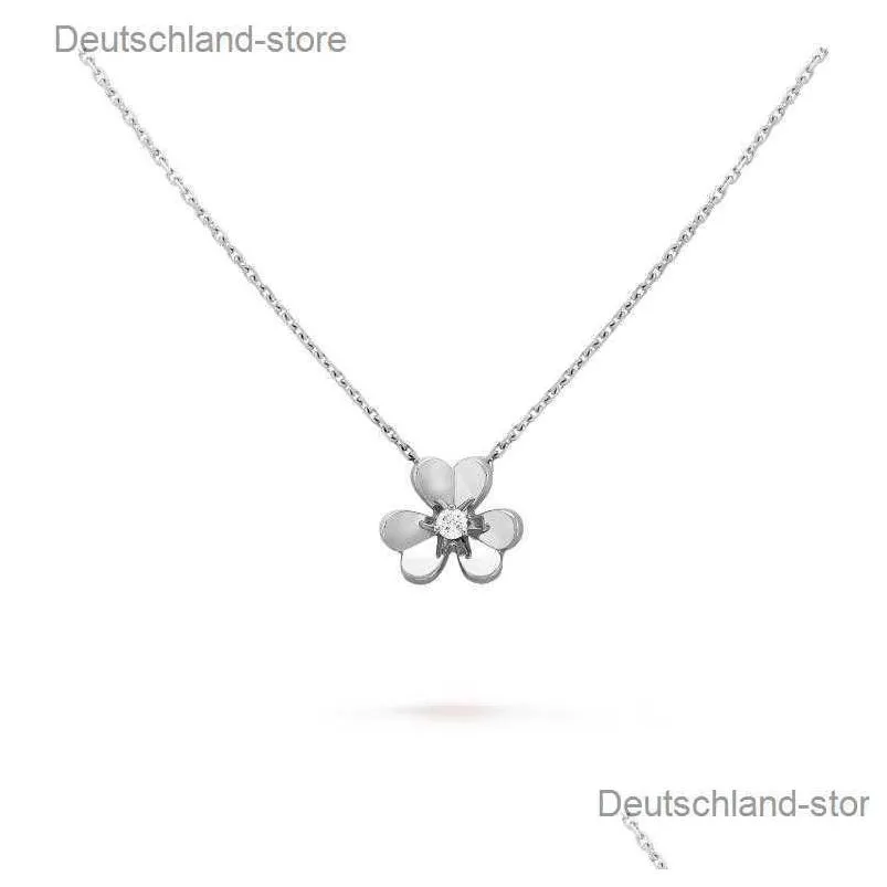 Pendant Necklaces frivole pendant necklace 3 leaf clover Multiple specifications styles gold rose silver crystal diamond mini small