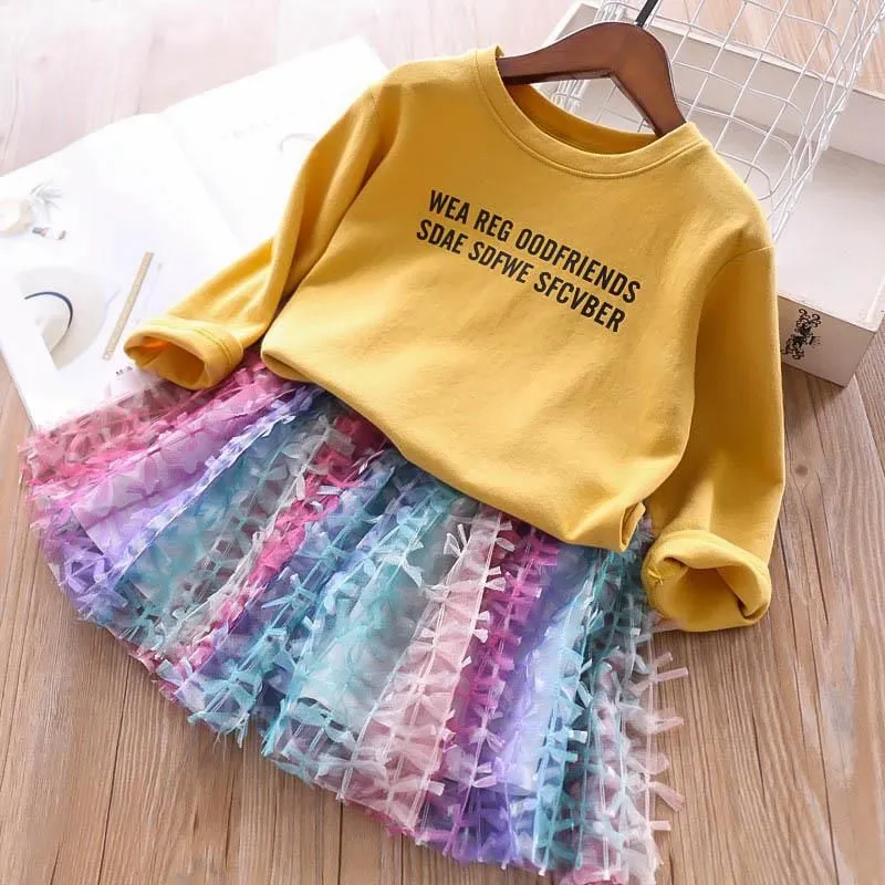 kids designer clothes Girls Skirts 2019 new Summer rainbow kids Tutu Skirts bowknot Kids Skirt girls dress girls clothes kid clothing