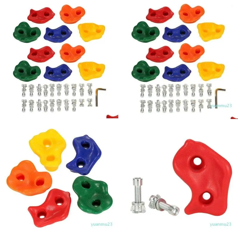 Cords, Slings And Webbing Cords Pack Of 10 Rock Climbing Holds Wall Stones Kit Set Backyard Kids Toys With Mounting Hardware Screws Dr Dhm3D