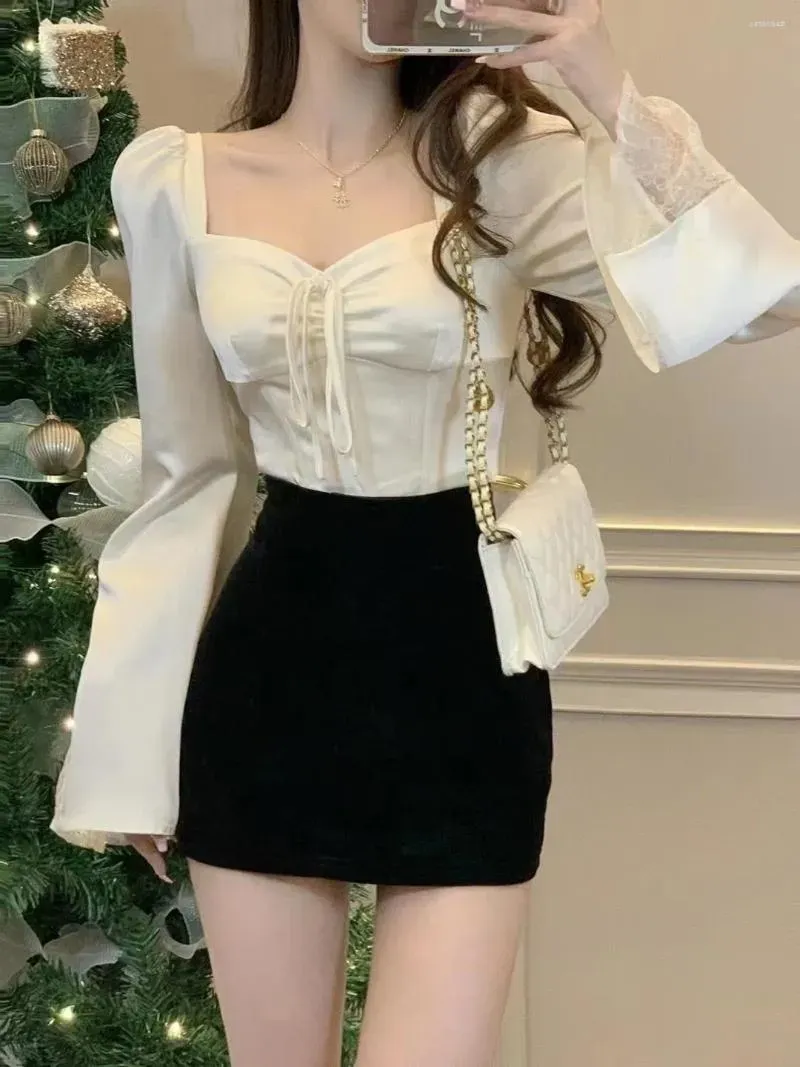Work Dresses Spring Sweet And Spicy Small Wear White Shirt Package Hip Short Skirt Light Mature Senior Sense Of Two-piece Suit Female