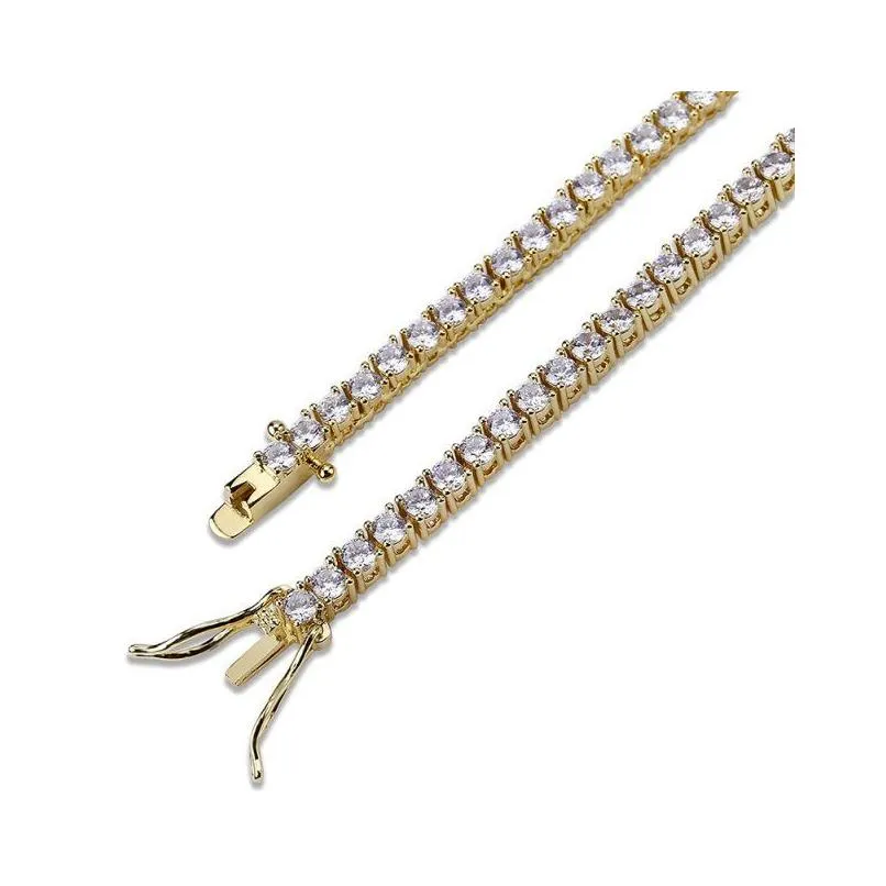 Tennis Fashion jewelry Tennis bracelet designer bracelets silver gold chain diamond zircon Stainless steel for men 3mm 4mm 5mm chains adult