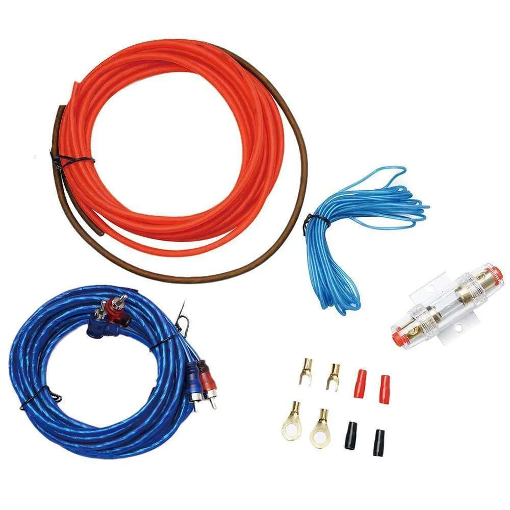 New 60 AMP Holder 8Ga Subwoofer Speaker Car Audio Wire Wiring Amplifier Installation Wires RCA Power Cable Fuse Kit