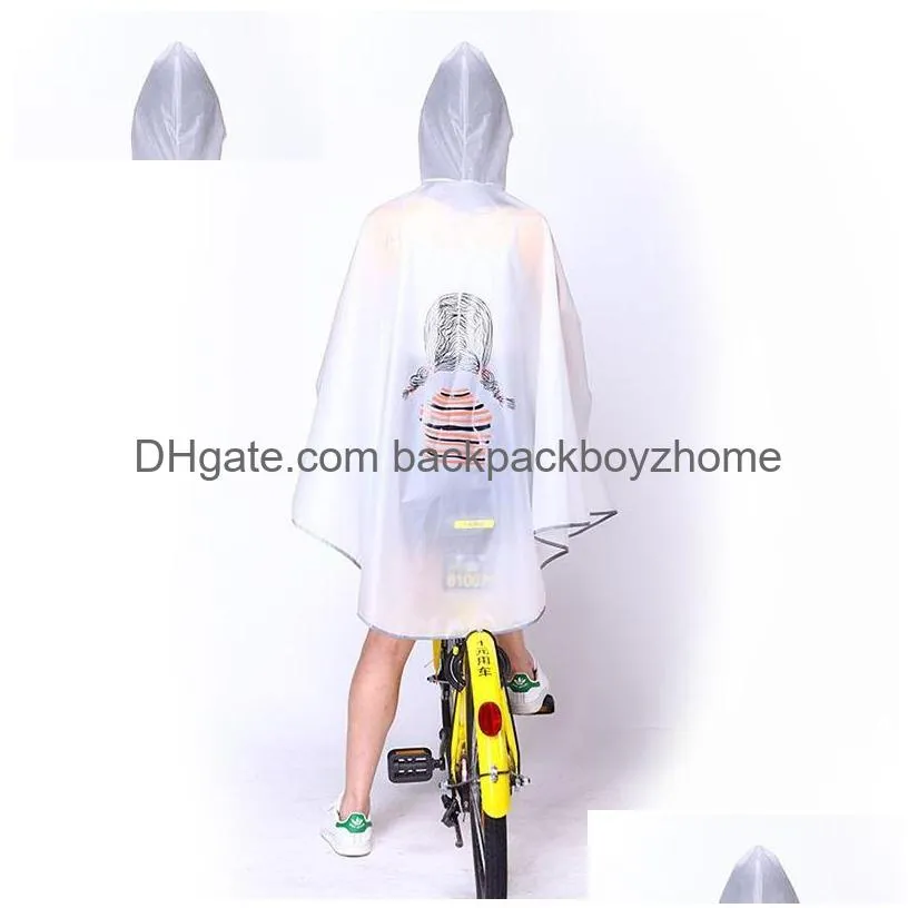 Raincoats High Quality Mens Womens Cycling Bicycle Bike Raincoat Rain Cape Poncho Hooded Windproof Coat Mobility Scooter Er 201015 Dro Dhtdy