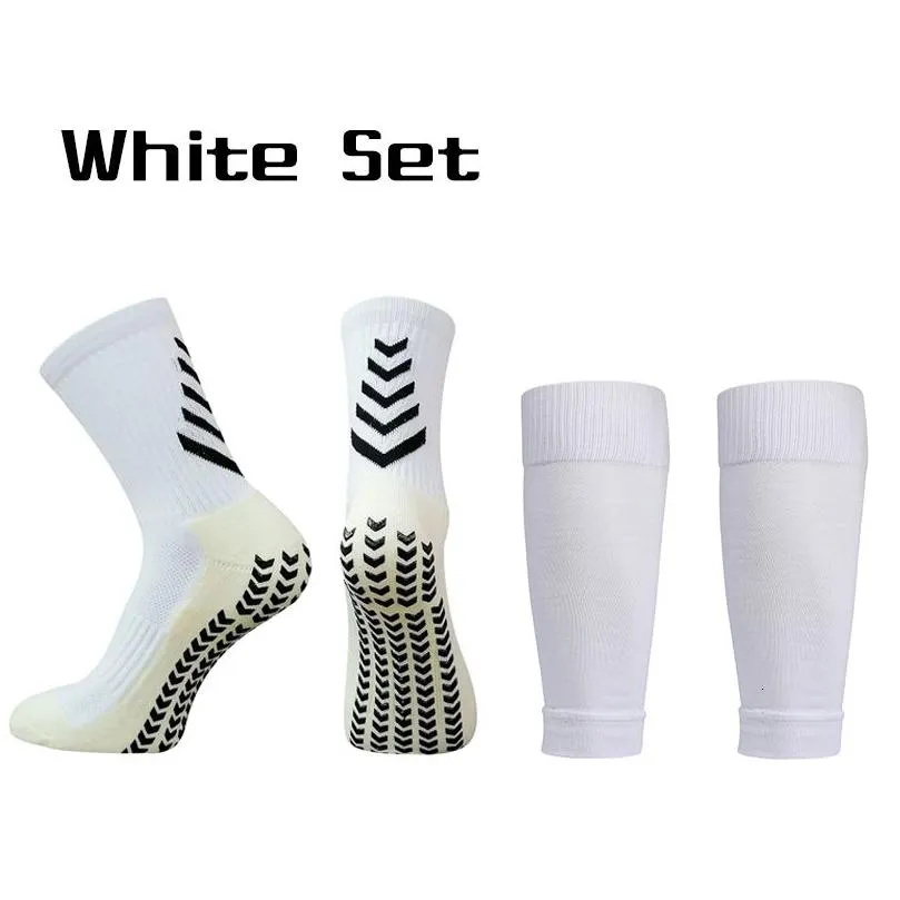 Sports Socks A Set Anti Slip Soccer Adts Towel Bottom Elasticity Football Shin Guards Legging Er Protection Gear Grip Sock Drop Deliv Dhlma