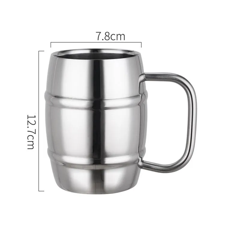 Drinkware Double layered steel beer cup creative 304 stainless steel milk cups tea coffee cupLT720
