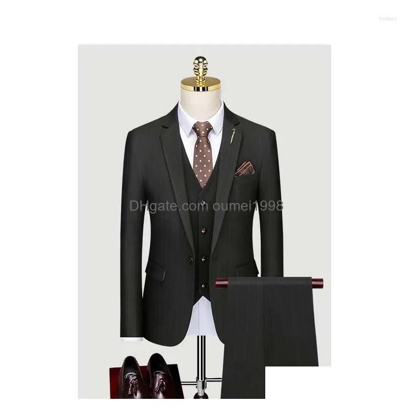 Men`S Suits & Blazers Mens Custom Made Groom Wedding Dress Blazer Pants Business High-End Classic Trousers Sa07-59599 Drop Delivery A Dhuvg