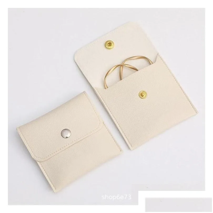 Jewelry Pouches Bags Pu Leather Bag Jewelrys For Necklace Bracelet Ring Watch Organizer Pouches Drop Delivery Packaging Display Otxmy