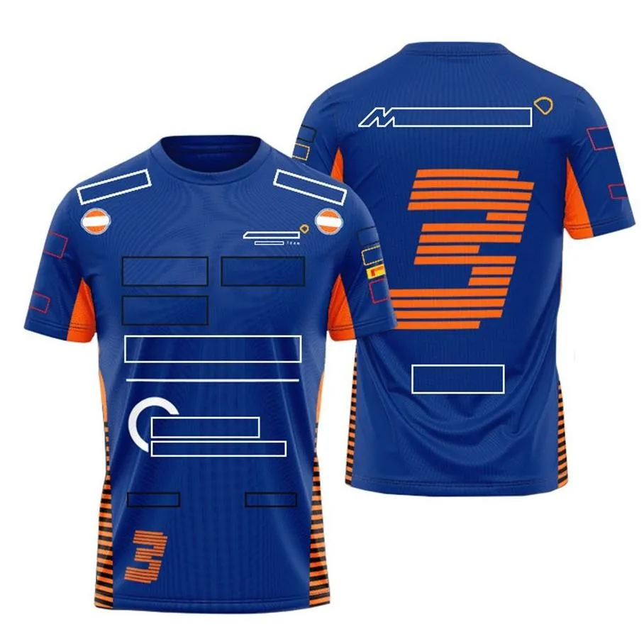 New f1 racing suit men`s short sleeve series T-shirt plus size team uniform customization