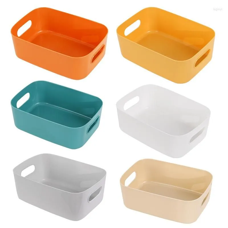 Storage Boxes Japanese Style Desktop Plastic Box Makeup Organizer Kitchen Snack Basket