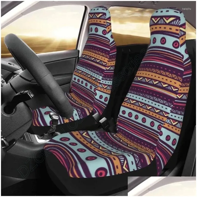 Car Seat Covers Colorful Stripe Baja Saddle Blanket Weave Universal Bucket Of 2 Aztec Pattern Cover Set