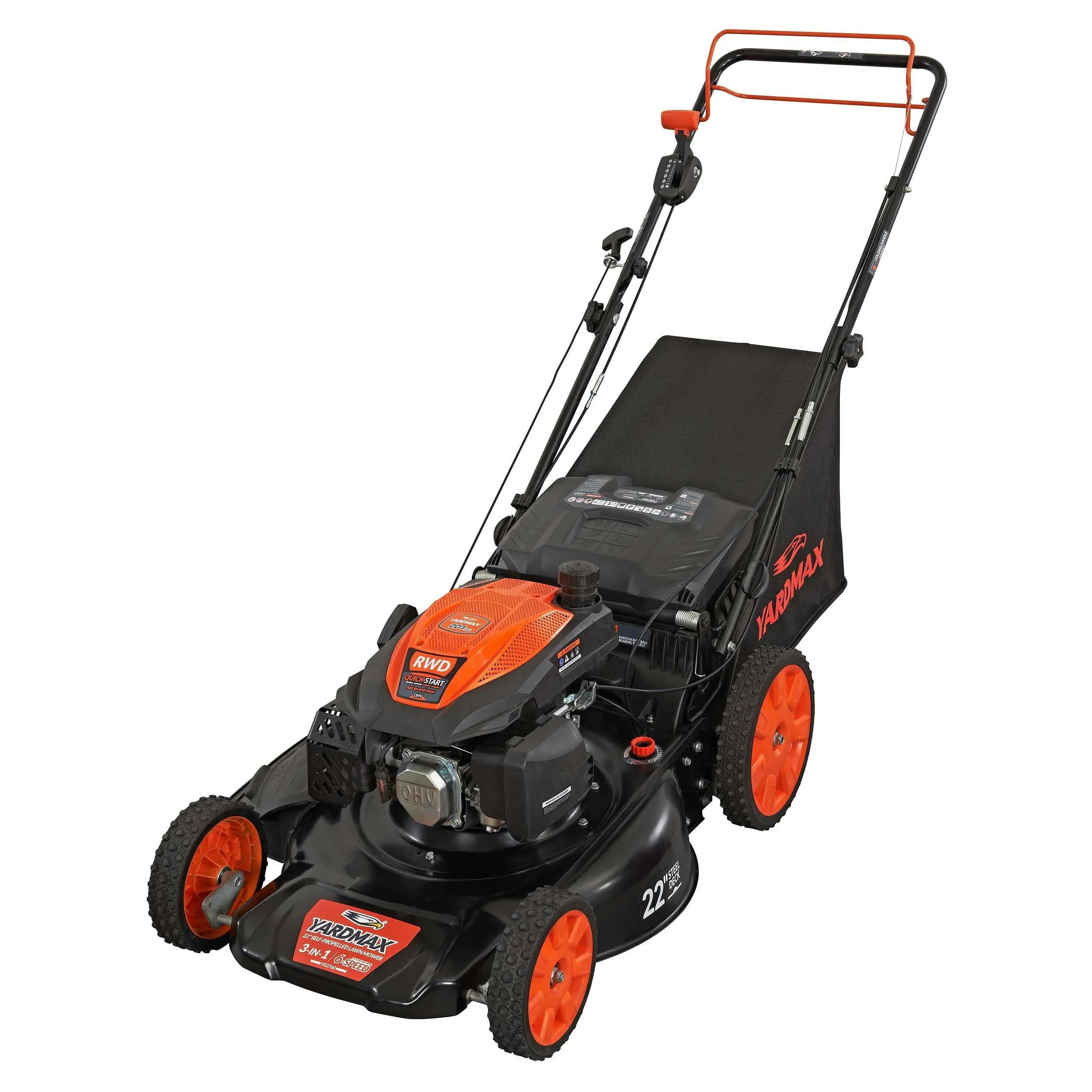 Lawn Mower 22 In. 201Cc Select Pace 6 Speed Cvt High Wheel Rwd 3-In-1 Gas Walk Behind Self Propelled Push Drop Delivery Home Garden Otfln