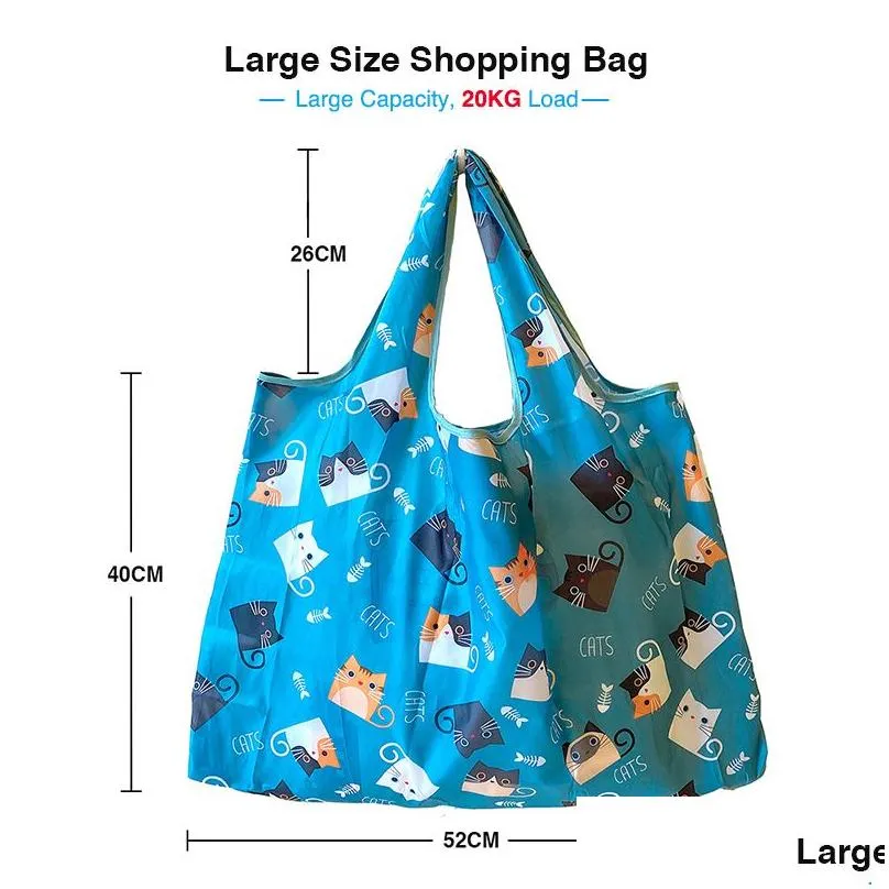 Reusable Grocery Bags Large Capacity Shop Washable Tote For Women Solid Colors Drop Delivery Otkq2