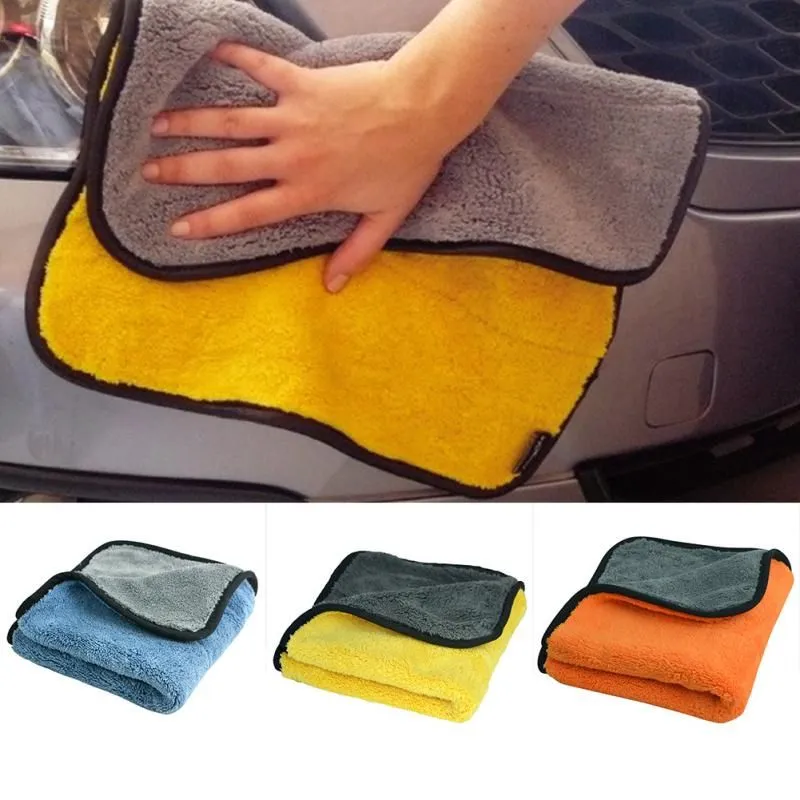 Random Color 45cmx38cm Super Thick Plush Microfiber Car Cleaning Cloths Car Care Microfibre Wax Polishing Detailing Towels