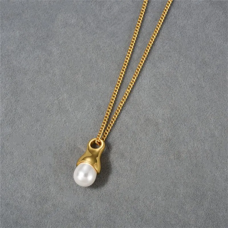 Simple Personality Full Pearl Pendant Collar Chain New INS Style Elegant Delicate Fashion Necklace Women`s Gift