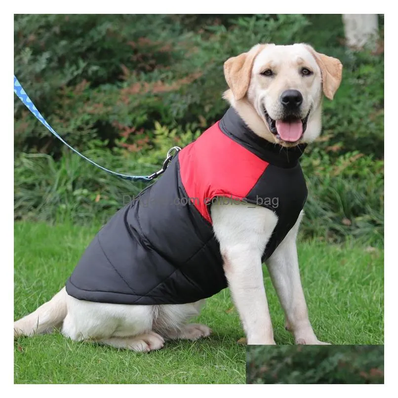 dog winter coat warm dog jacket windproof turtleneck dog cold weather coats with d-ring for leash soft dog vest pet clothes for small medium large