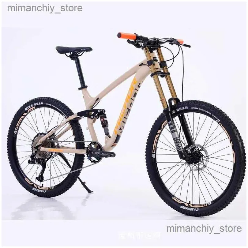 Bikes Aluminum Alloy Mountain Bike for Adults Cycling City 11 Speed Double Damping Downhill DH Bicycle MTB Soft Tail 26/27.5 inch 2023